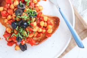 Greek Chickpea Toast